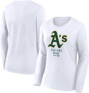 FANATICS Women's Fanatics Branded  White Oakland Athletics Lightweight Fitted Long Sleeve T-Shirt
