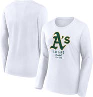 FANATICS Women's Fanatics Branded  White Oakland Athletics Lightweight Fitted Long Sleeve T-Shirt