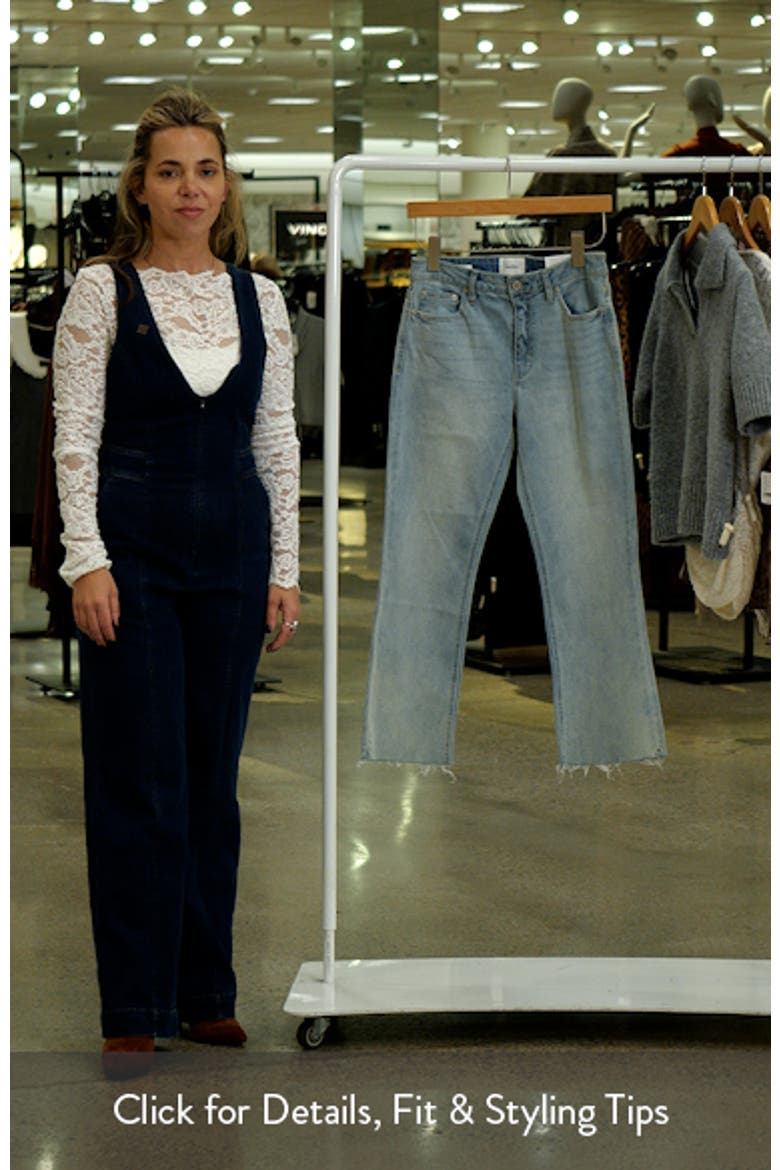 Marlow Raw Hem Mid Rise Crop Flare Jeans video