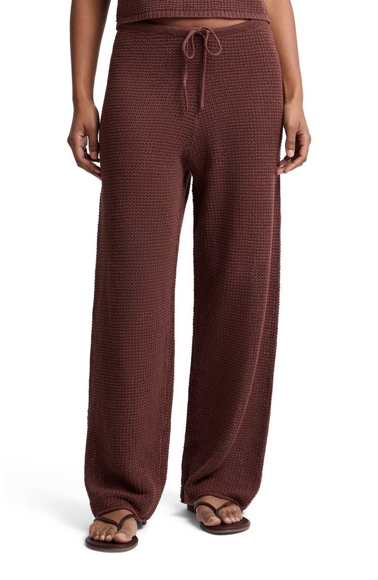Onia Knit Drawstring Pant, Alternate, color, Brown