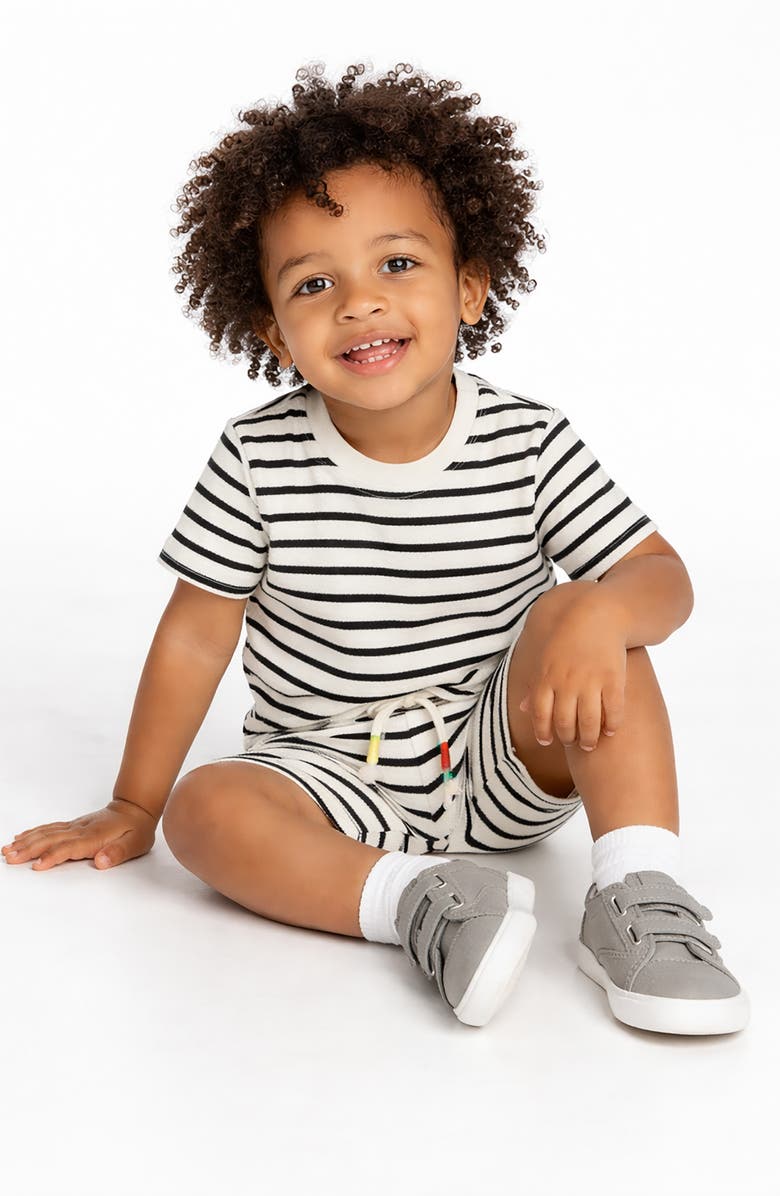 Joe's Jeans Stripe T-Shirt & Shorts Set, Alternate, color, Off White