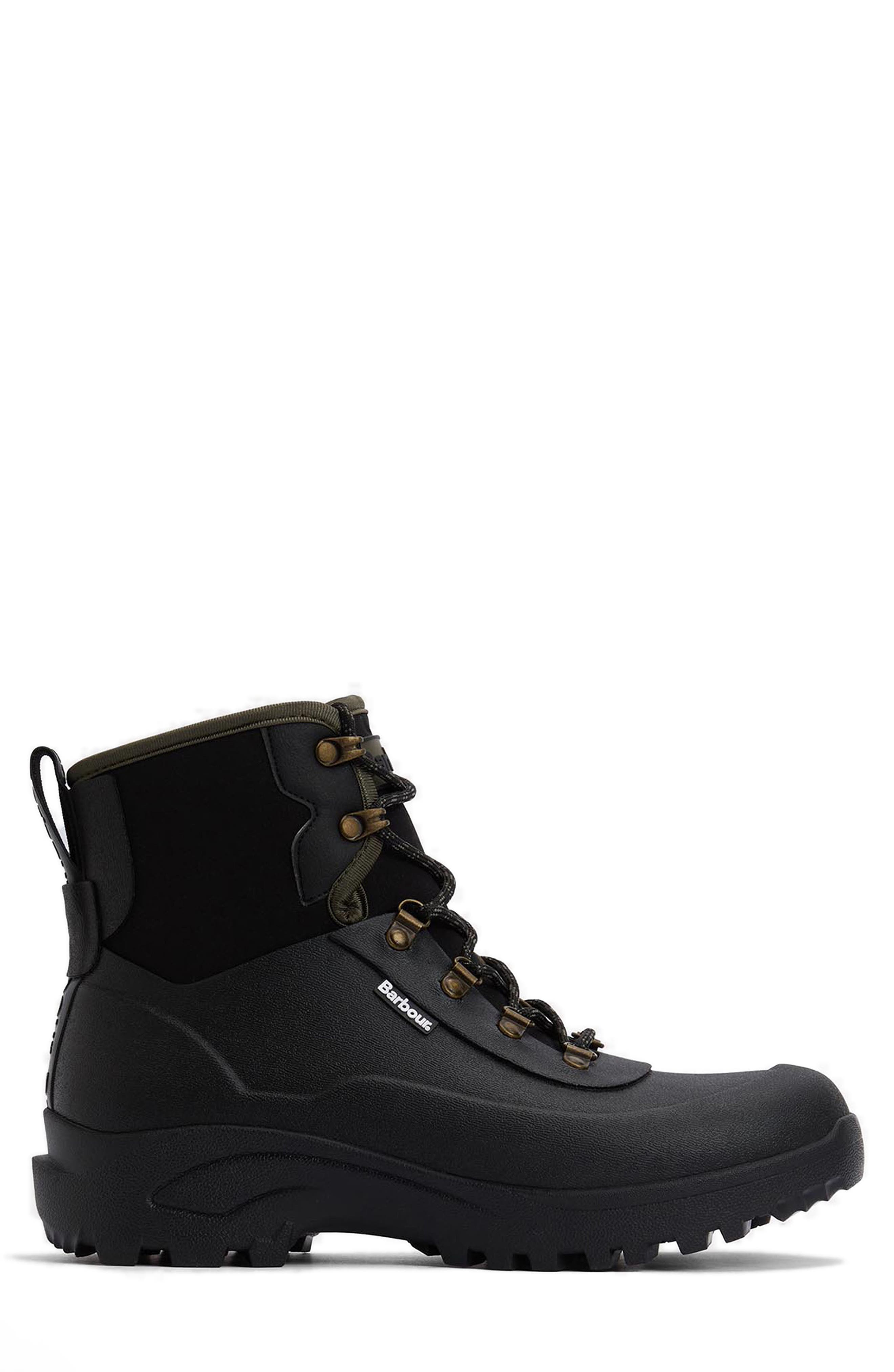 Barbour Marlow Waterproof Hiking Boot, Alternate, color, Black