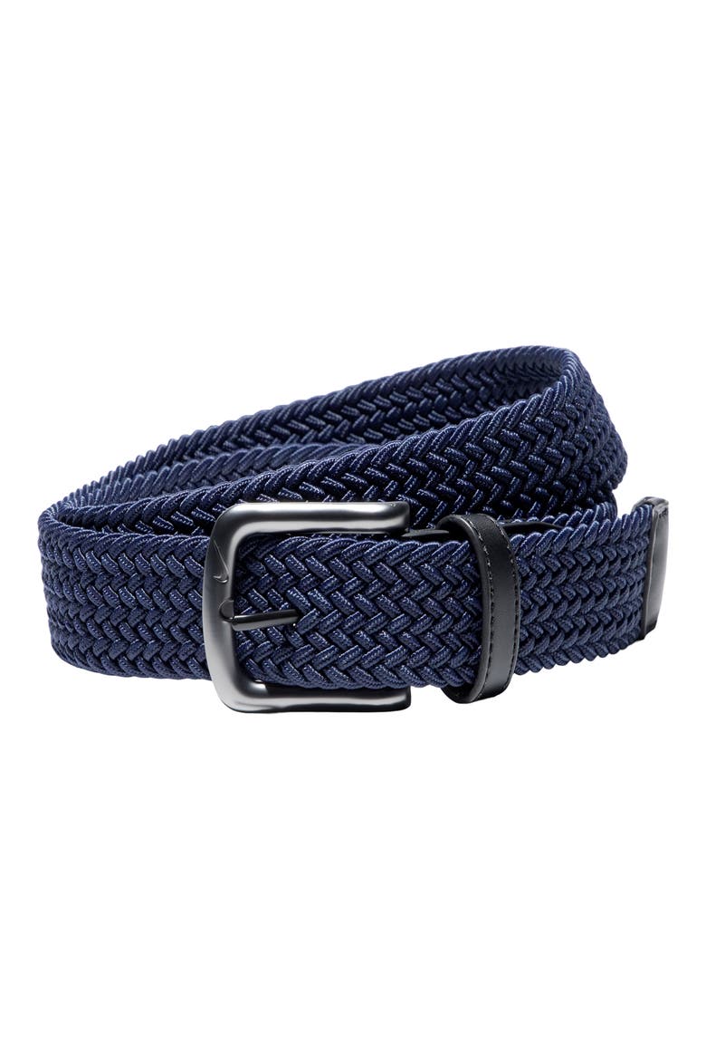 Stretch Braided Golf Belt, Main, color, NAVY