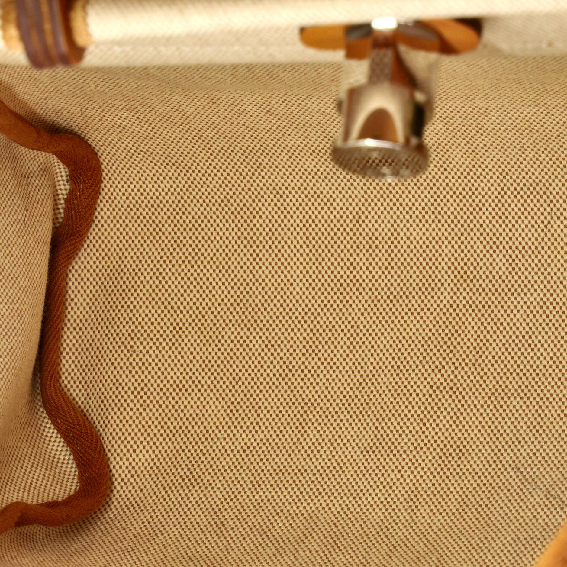 Pre-Owned Hermes Herbag Zip Pegase Pop Toile and Leather 31, Alternate, color, Ecru