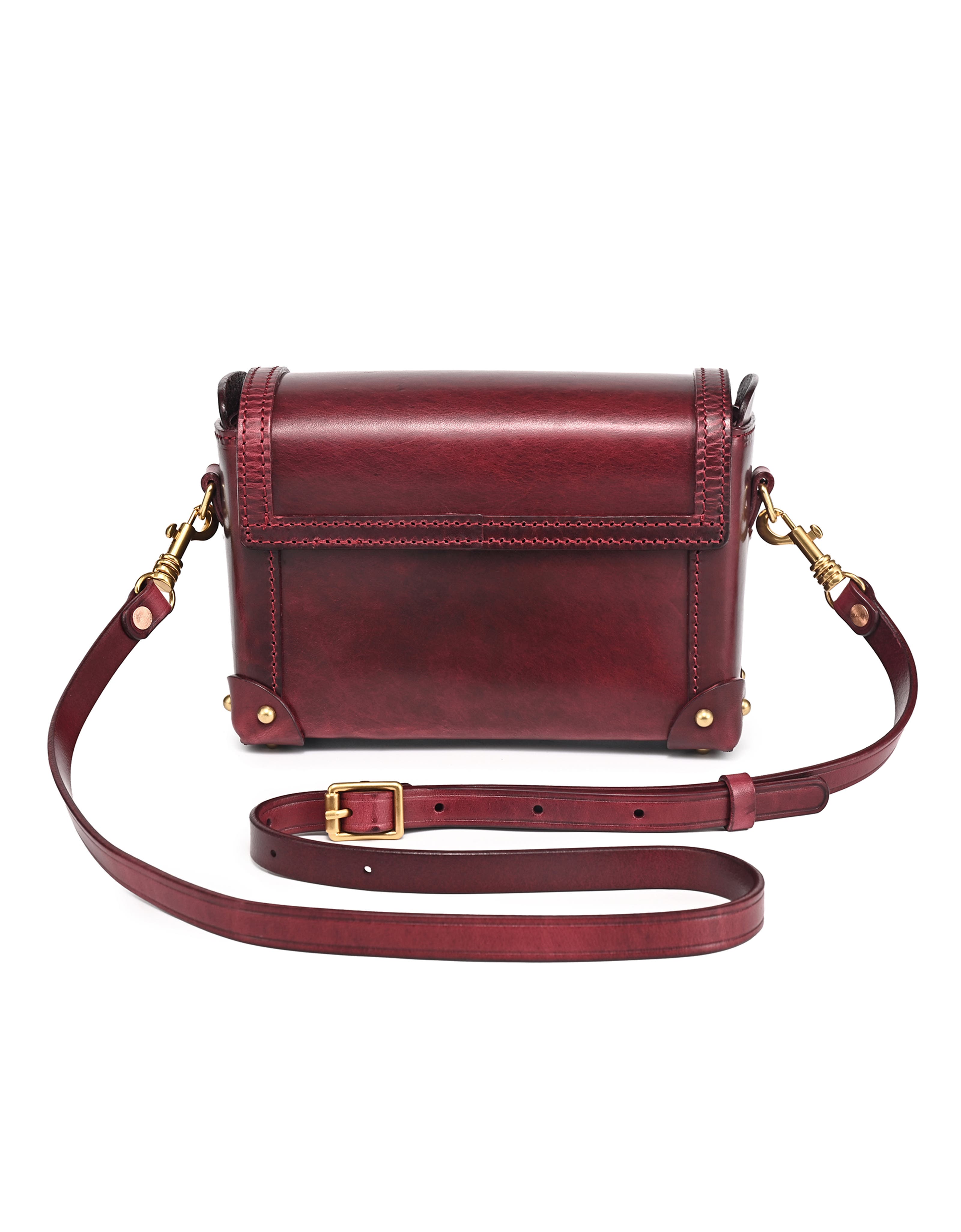 Azalea Genuine Leather Vintage Case Crossbody, Alternate, color, Maroon