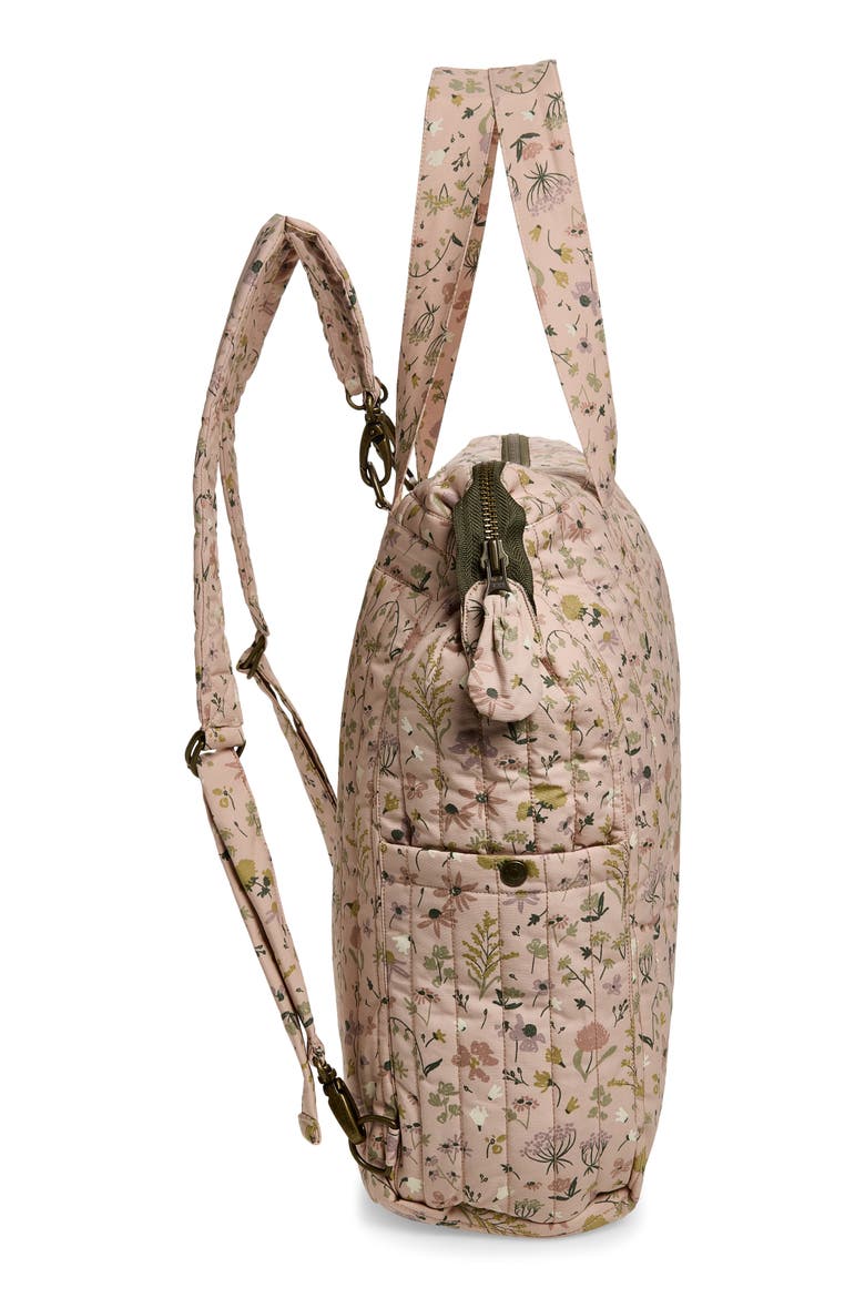Printed Convertible Diaper Bag, Alternate, color, WILDFLOWER