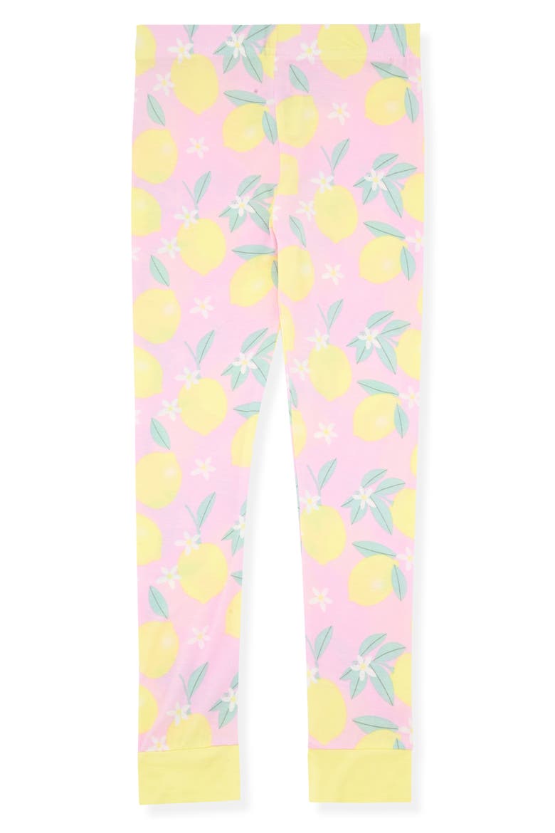 Print Soft Jersey Long Pajamas, Alternate, color, YELLOW