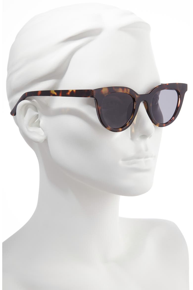 46mm Cat Eye Sunglasses, Alternate, color, TORT/ BLACK