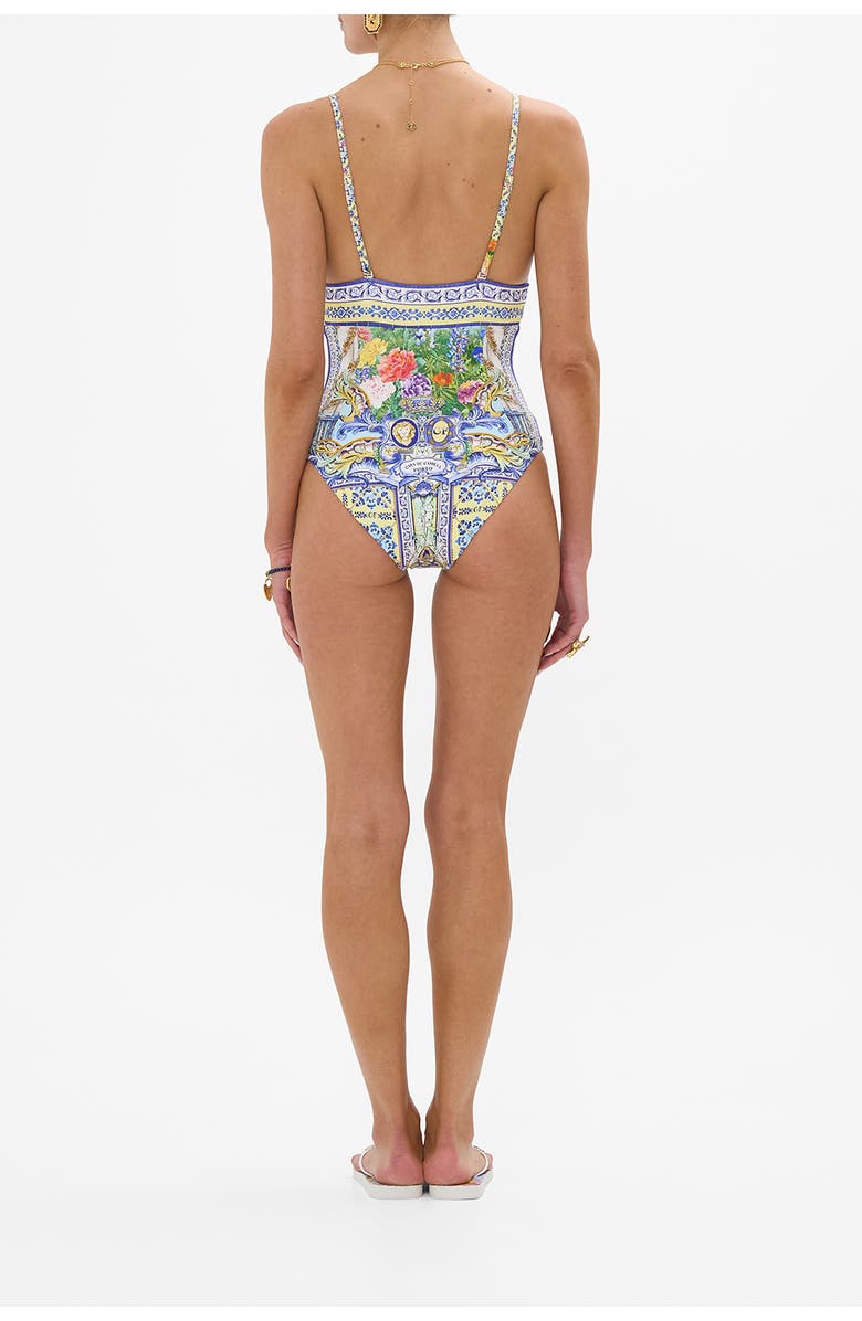 Camilla Eyelet Tie Tri One Piece Wall To Wall Wonders, Alternate, color, 