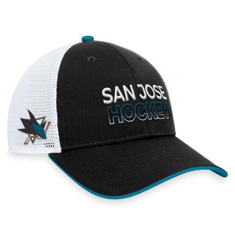 Men's Fanatics Branded  Black San Jose Sharks Authentic Pro Rink Trucker Adjustable Hat