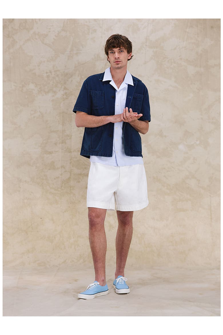 Bohem Denim Short Sleeve Shirt, Alternate, color, INDACO