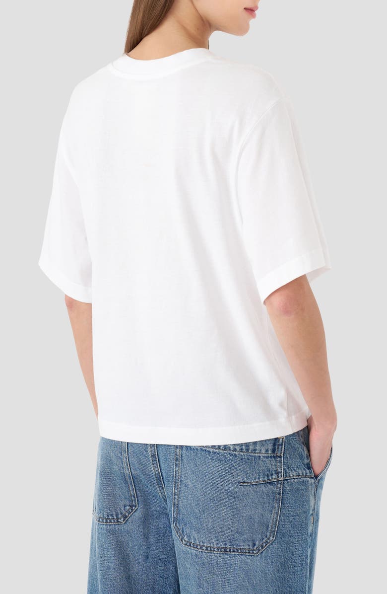 RM Rebecca Minkoff Embossed Heart T-Shirt, Alternate, color, White Solid