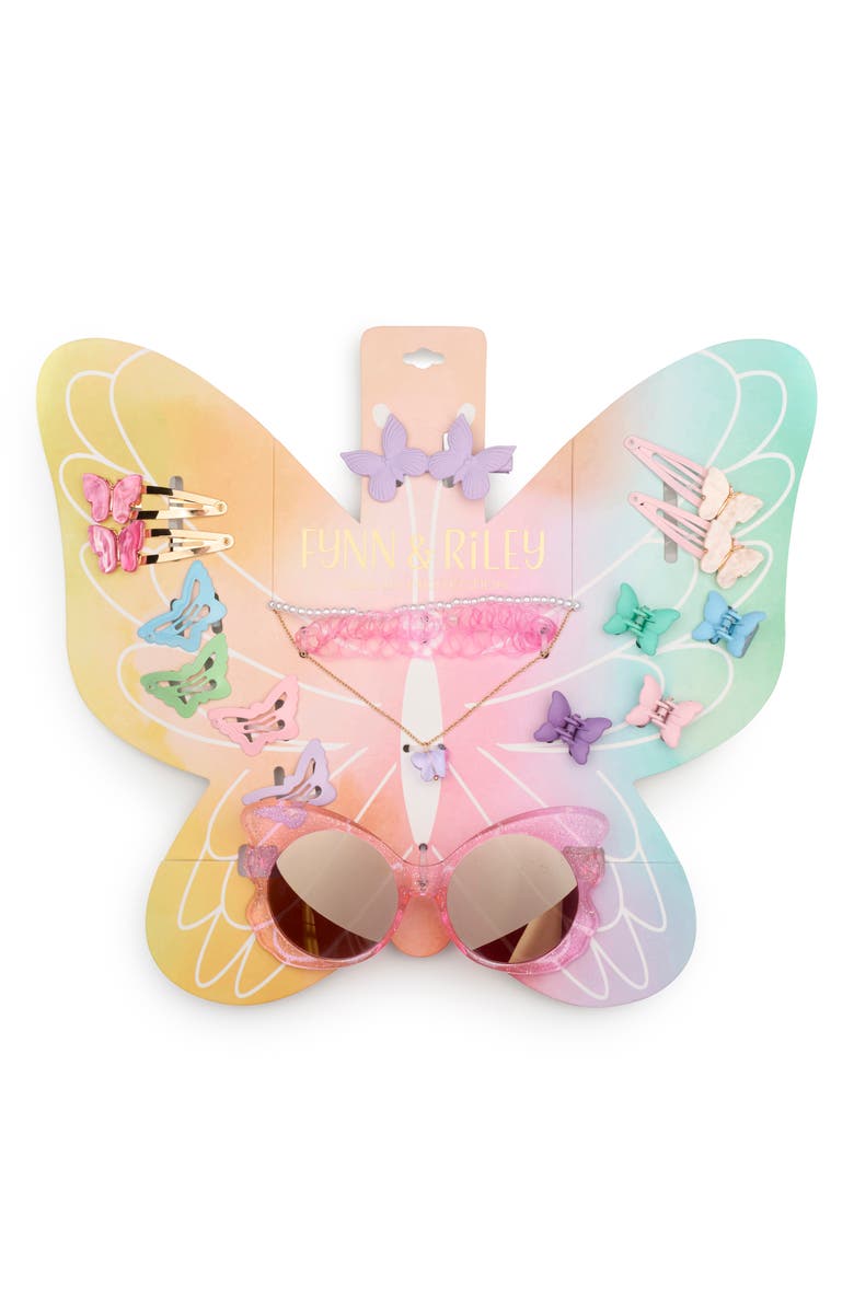 FYNN AND RILEY Kids' Sunglasses, Hair Accessories & Necklaces Set, Main, color, 