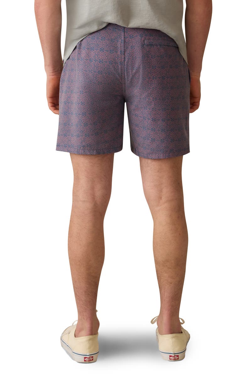 Faherty Biarritz Board Shorts, Alternate, color, Dusk Rose Medallion