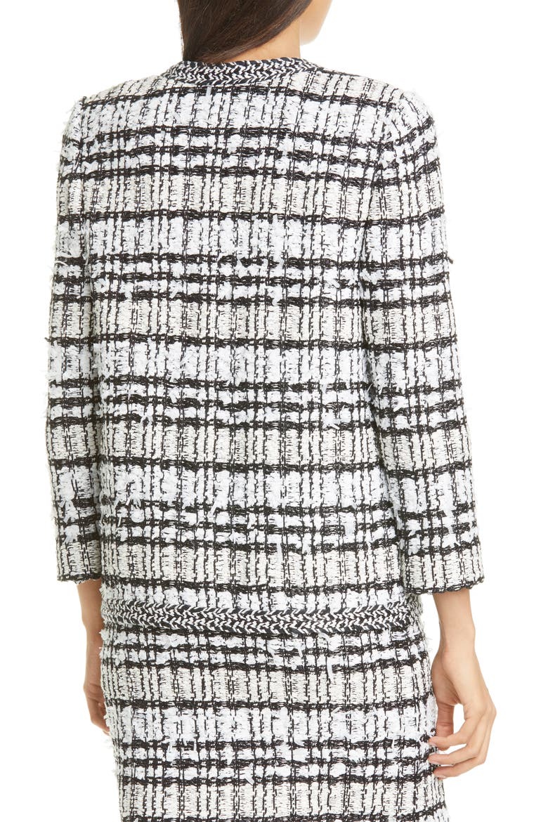 Artisanal Plaid Jacket, Alternate, color, CAVIAR/ ECRU