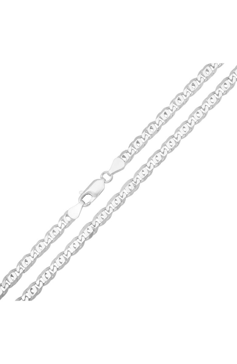 Queen Jewels Men's Italian Chain Necklace, Alternate, color, Silver
