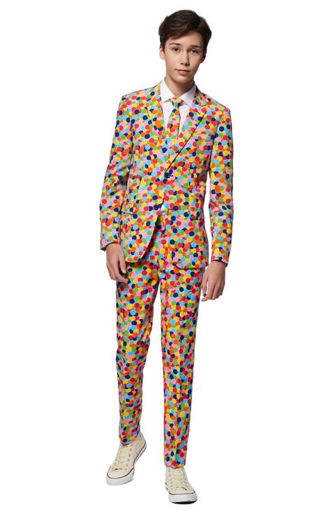 Kids' Confetti Two-Piece Suit with Tie (Big Boy)