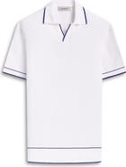 Bugatchi Tipped Johnny Collar Polo