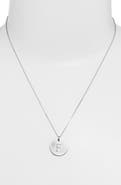 Nashelle Sterling Silver Initial Disc Necklace