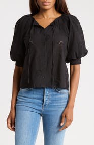 Joie Eyelet Embroidered Cotton Top