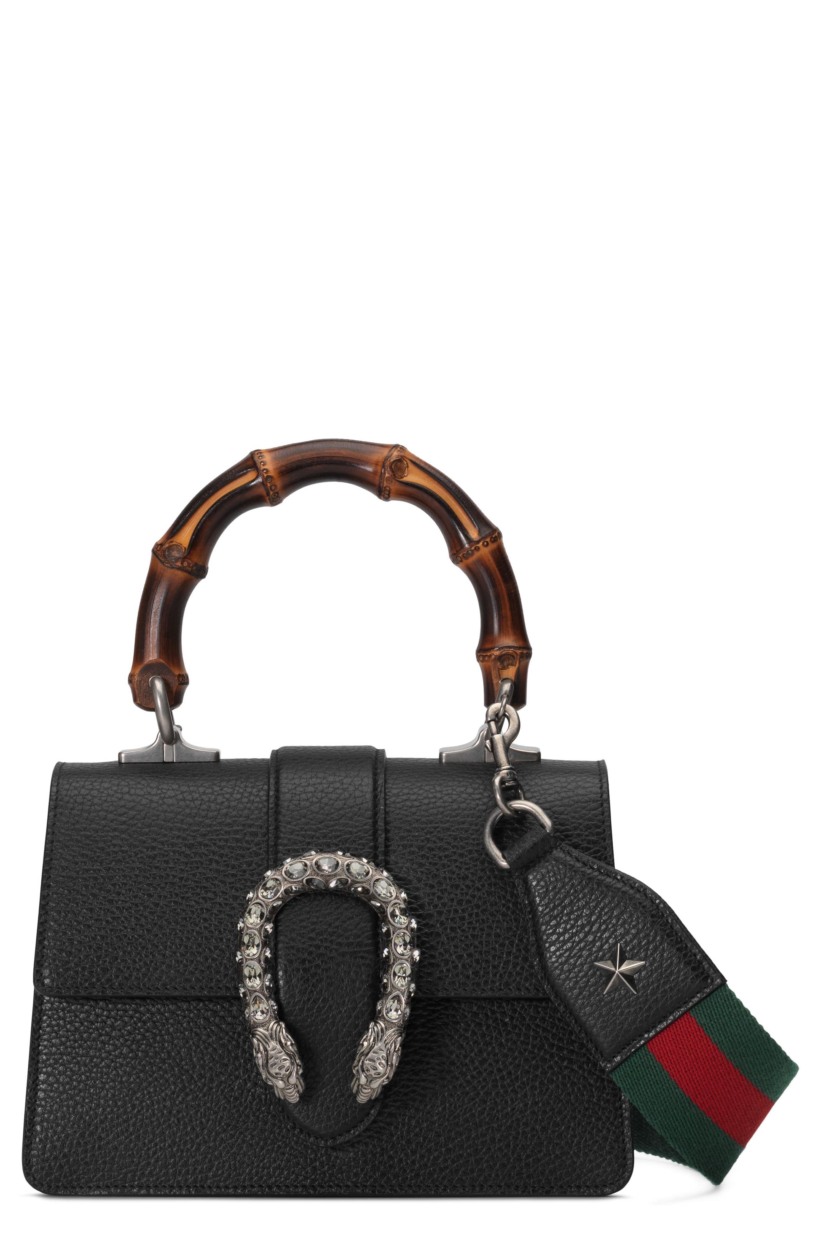 Gucci Mini Leather Satchel, Main, color, 