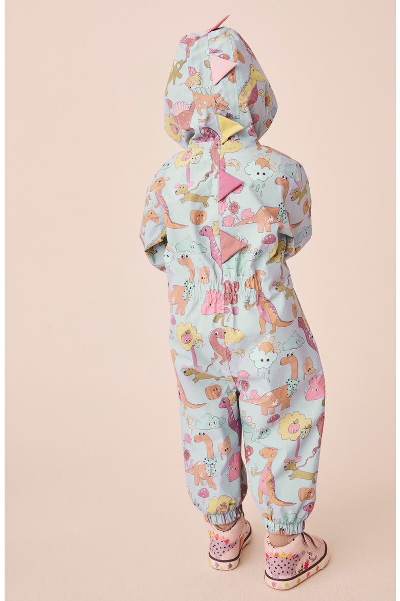 Kids' Dino Puddle Suit, Alternate, color, BLUE