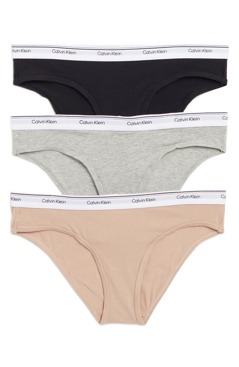 Calvin Klein 3-Pack Balance Bikinis, Main, color,