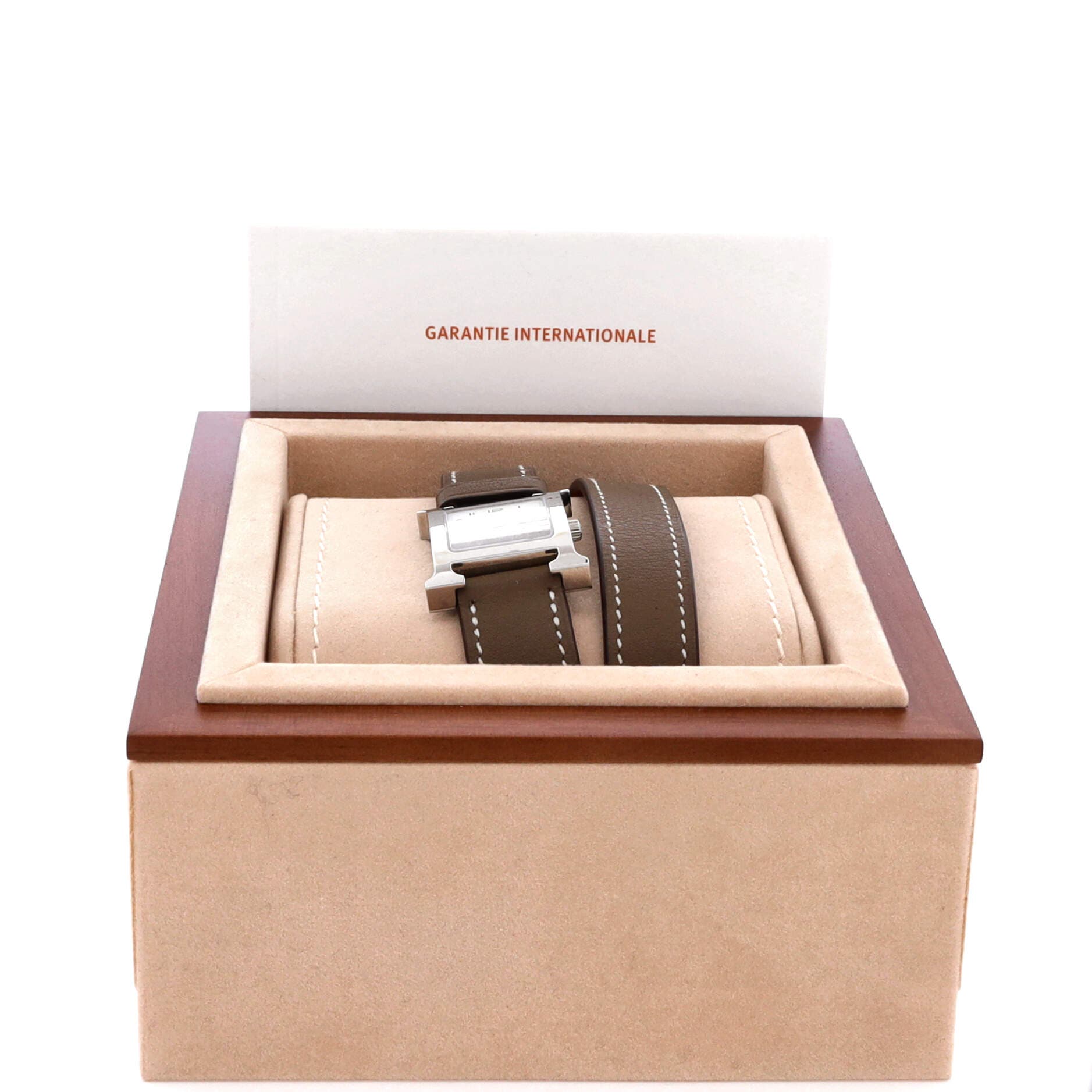 Heure H Double Tour Quartz Watch Stainless Steel and Leather 21, Alternate, color, Gray
