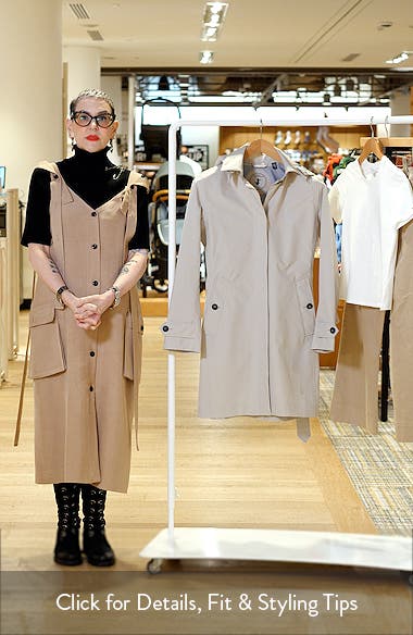 Save The Duck Jackie Water Repellent Raincoat with Removable Hood ...