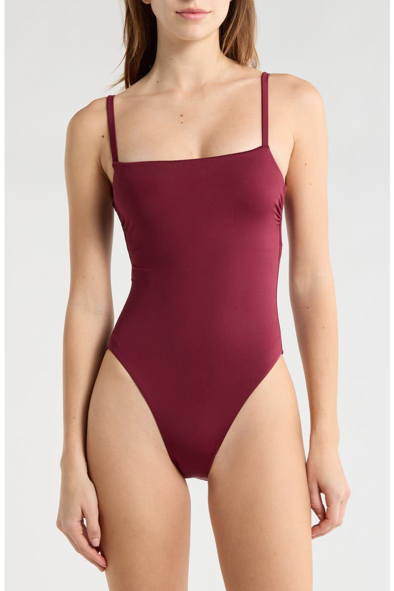 Jenna One-Piece Swimsuit, Main, color, BURGUNDY