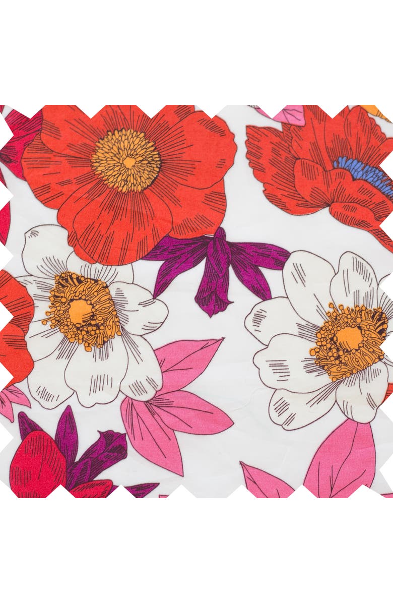 Beet World Girls Everly Square Neck Dress, Alternate, color, Red And Orange