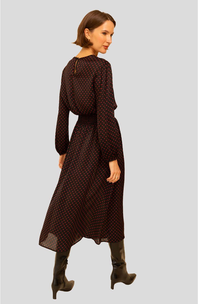 Whimsy + Row Greta Dress, Alternate, color, Red Polka Dot