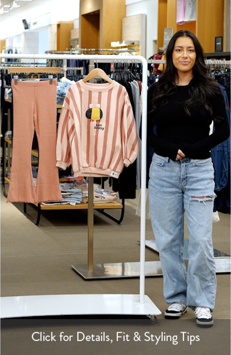 Kids' Bee Happy Sweatshirt & Flare Leggings Set, sales video thumbnail