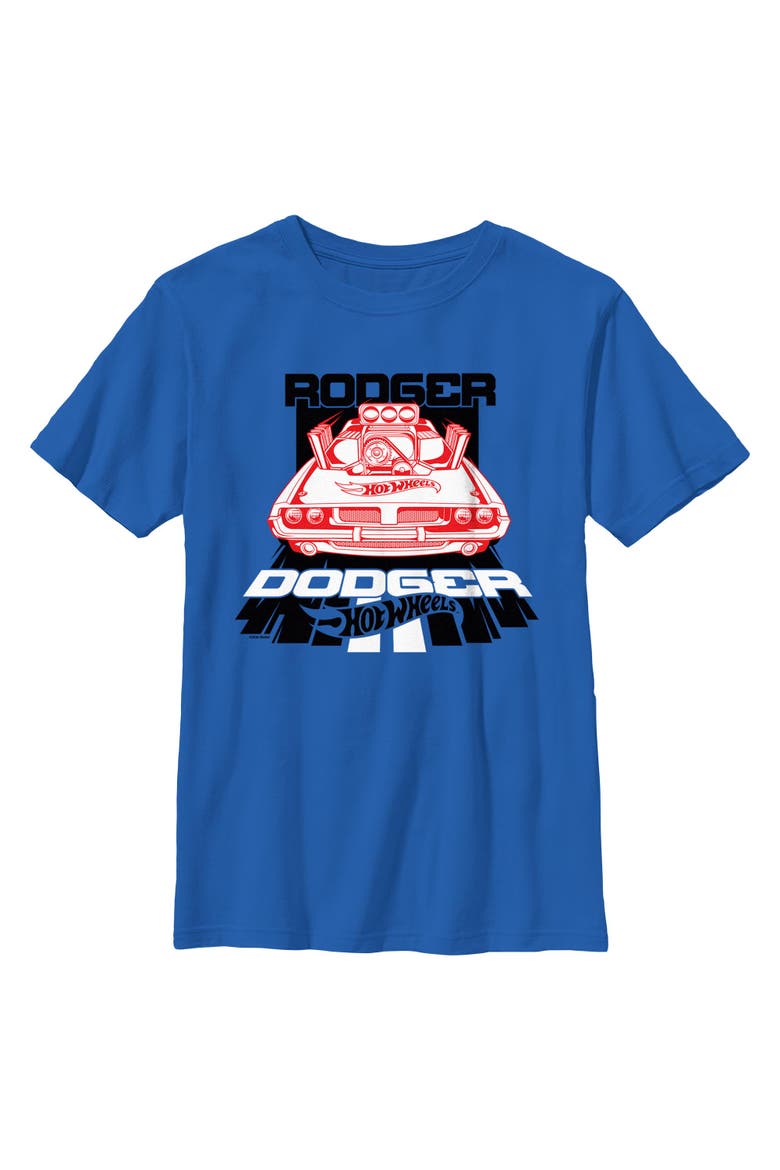 Boy's Hot Wheels Bold Rodger Dodger  Graphic T-Shirt, Main, color, Royal Blue