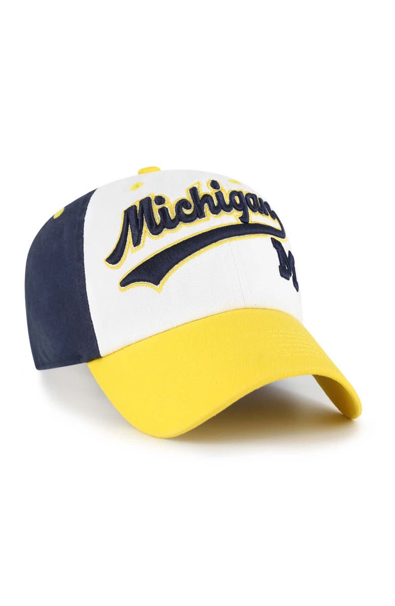 '47 Youth '47  White Michigan Wolverines Scooter Clean Up Adjustable Hat, Alternate, color, White