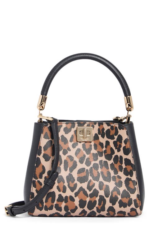 phoebe leopard print shoulder bag