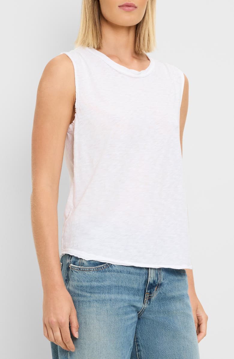 Michael Stars June Supima Cotton<sup>®</sup> Slub Jersey Tank, Alternate, color, White