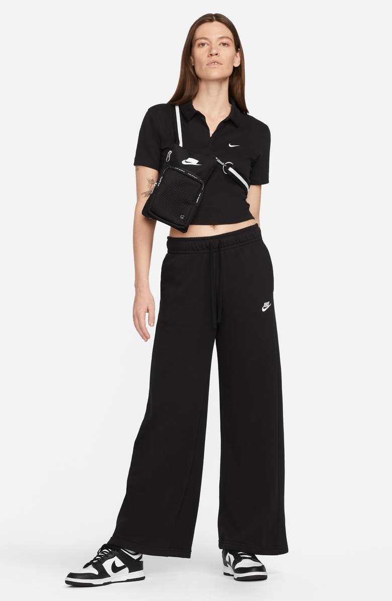 Nike Club Fleece Sweatpants, Alternate, color, Black/White