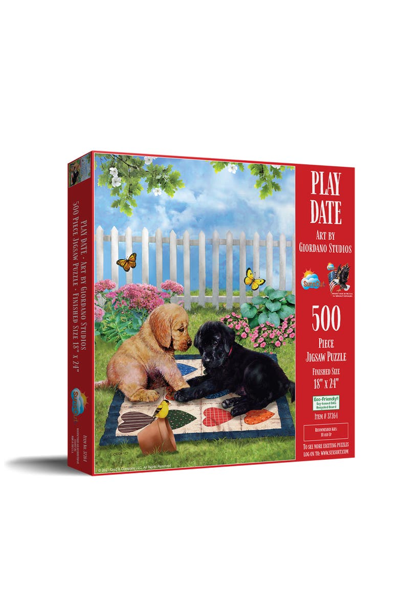 Sunsout Play Date 500 piece Jigsaw Puzzle for Adults, Main, color, Multicolor