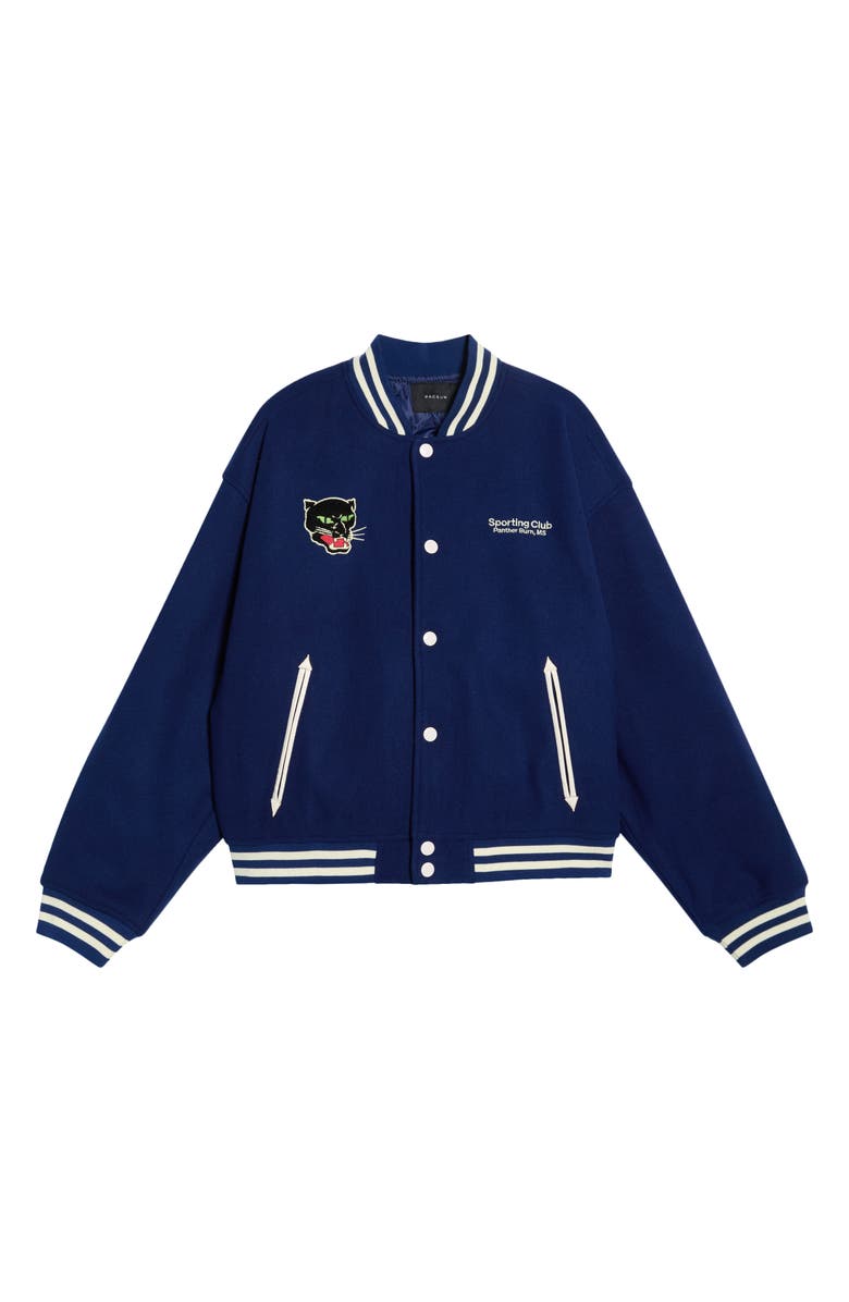PacSun Miss Varsity Jacket, Alternate, color, Blue
