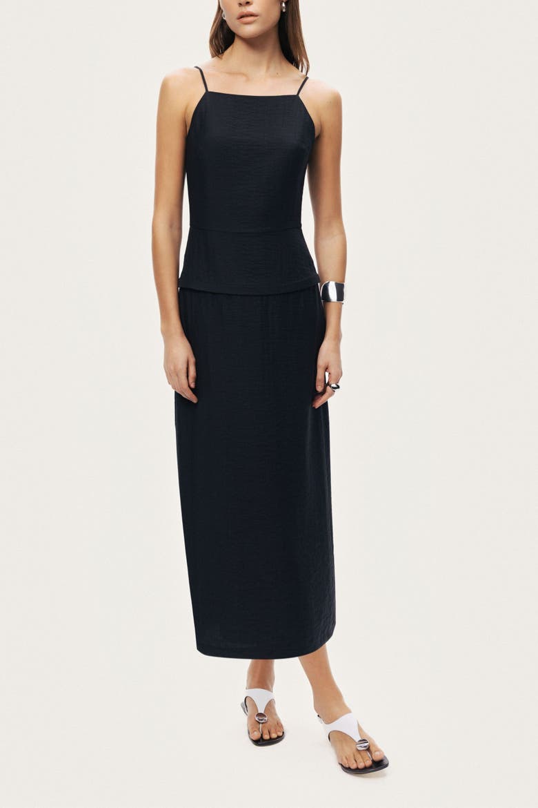 Spaghetti Strap Maxi Dress, Alternate, color, Black