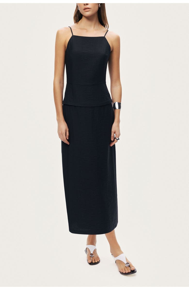 Nocturne Spaghetti Strap Maxi Dress, Alternate, color, Black