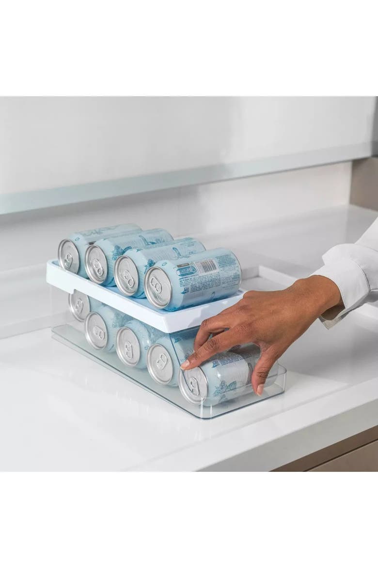 Clear Rolling BPA Free Can Dispenser Organizer 2 Piece Set, Alternate, color, Clear