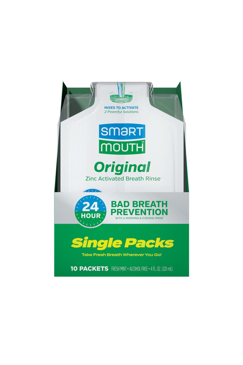 Original Zinc Activated Mouthwash Single Packs Fresh Mint 10 Count 10 Count, Main, color, Fresh Mint