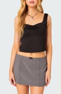 EDIKTED Marigold Side Slit Crop Tank