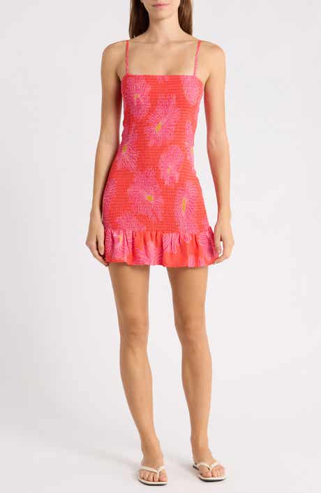 Zephyra Smocked Cover-Up Dress