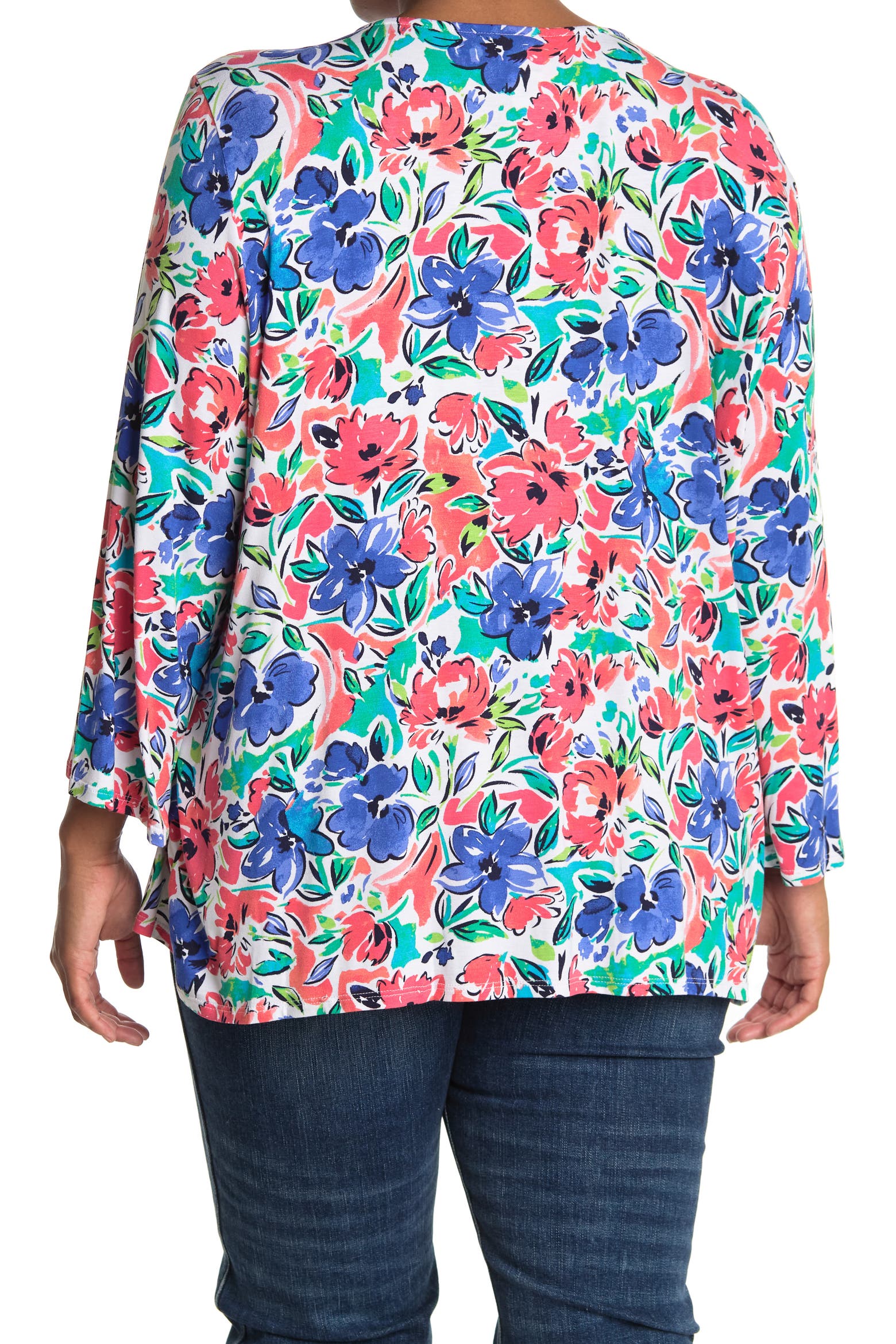 Ruby Rd Blouse RUBY RD Floral Long Sleeve Pintuck Blouse (Women) | Nordstromrack