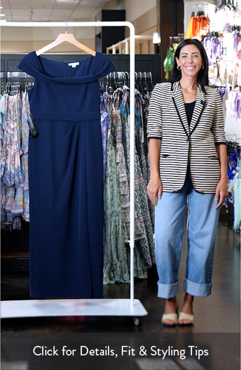 Anastasia Cap Sleeve Column Gown, sales video thumbnail