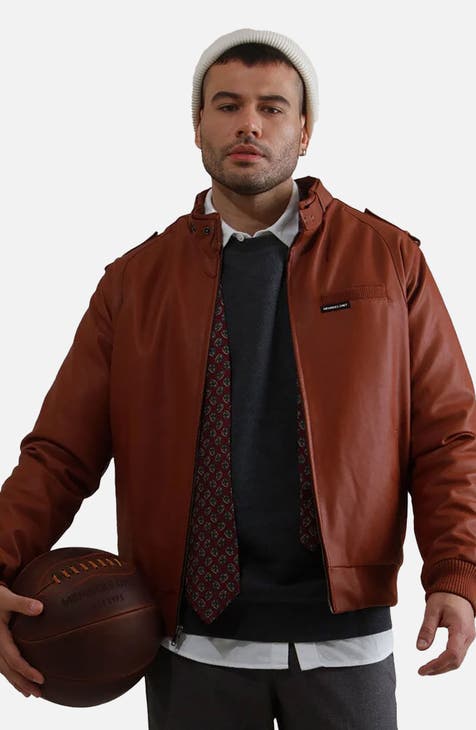 Nordstrom Red leather jacket high quality