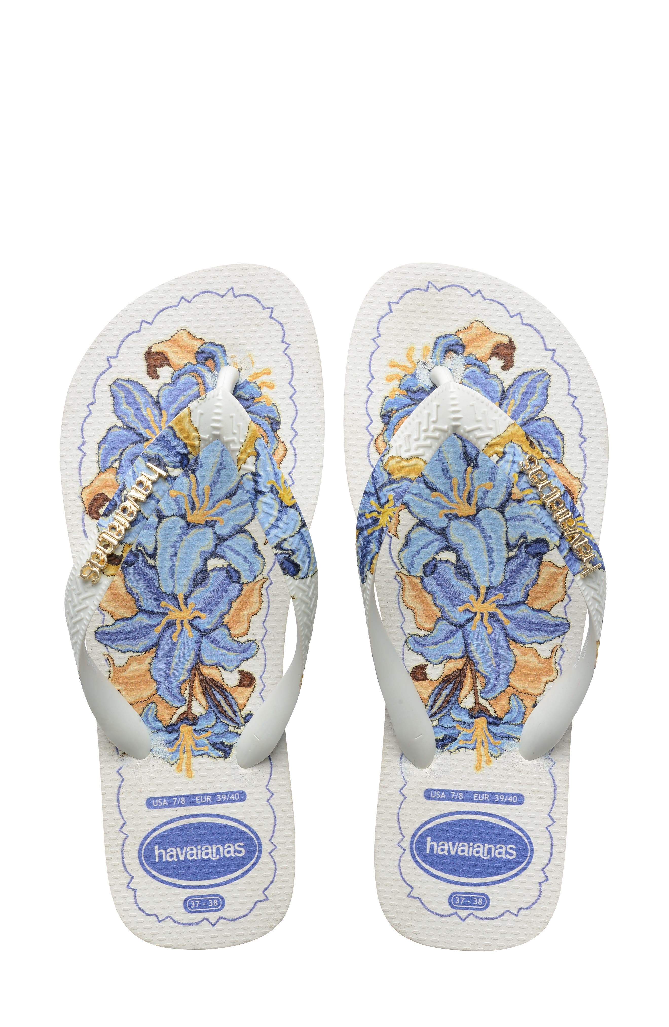 Top Tropicalia Vibes II Flip Flop, Alternate, color, WHITE